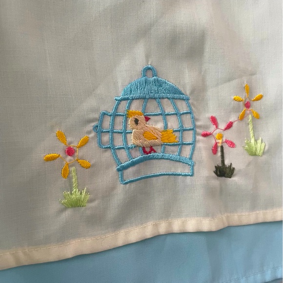 90s Y2k Beverly Mehe Canary Embroidered Skirt - Picture 4 of 10